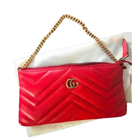 gucci red leather clutch bag|gucci clutch bag price.